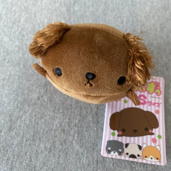 NWT Yamani Japan Mocchizoo Brown Mochi Poodle Ballchain Keychain Plush 3.5" 2016 - Picture 7 of 12